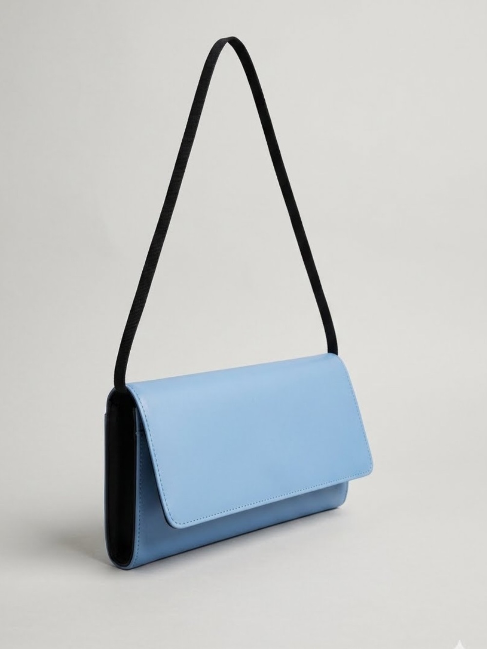Vintage Kathie Lee Collection Light Blue and Black Crossbody Bag